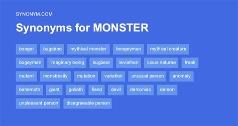 What is another word for monster